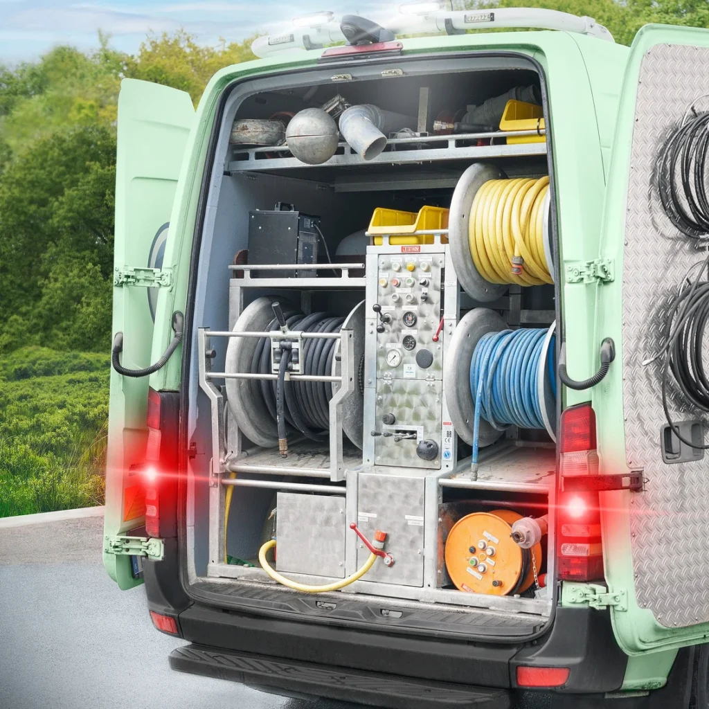 flush truck back 22-24-2 A vacuum cleaner truck