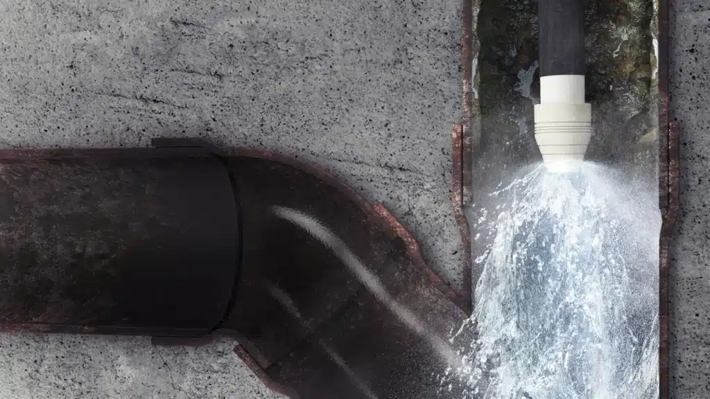 Spolning - Spolslang i rör