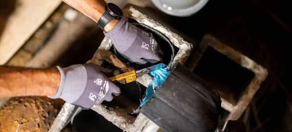 Kanaltätning - Pågående arbete med relining av ventilation Kanaltätning - Pågående arbete med relining av ventilation